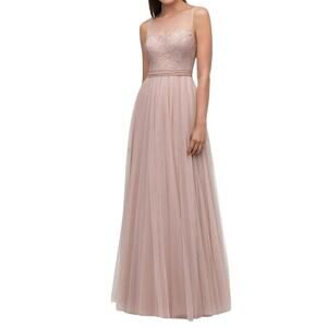 NEW WATTERS lisa aria lace bridesmaid dress in blush